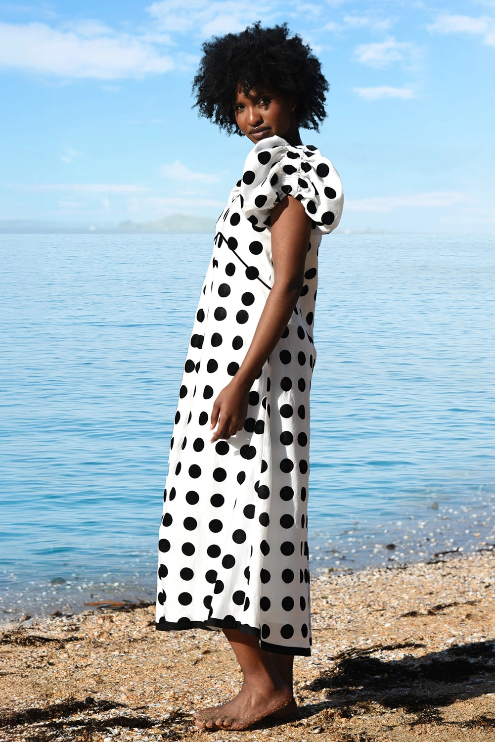 TRELISE COOPER | I MIGHT BE BIAS DRESS - WHITE/BLACK