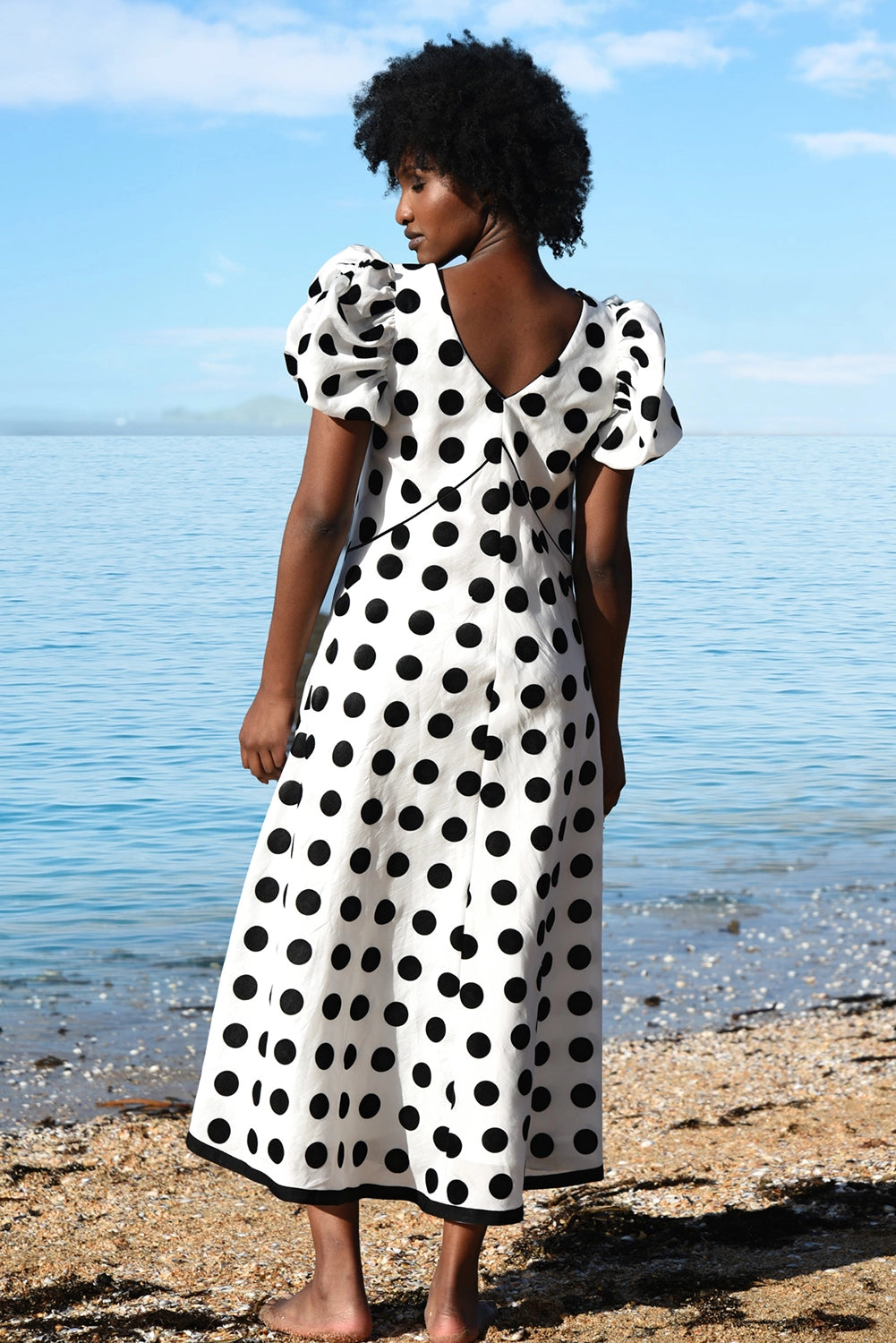 TRELISE COOPER | I MIGHT BE BIAS DRESS - WHITE/BLACK