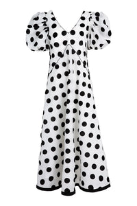 TRELISE COOPER | I MIGHT BE BIAS DRESS - WHITE/BLACK