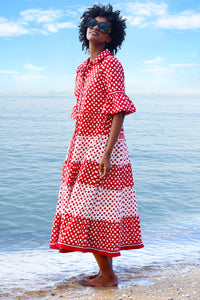 TRELISE COOPER | FLIRTY SHIRTY DRESS - RED/WHITE
