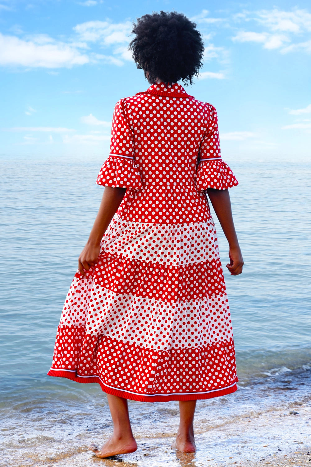 TRELISE COOPER | FLIRTY SHIRTY DRESS - RED/WHITE
