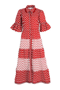 TRELISE COOPER | FLIRTY SHIRTY DRESS - RED/WHITE