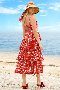 TRELISE COOPER | TIME TO FLOUNCE DRESS - RED/WHITE