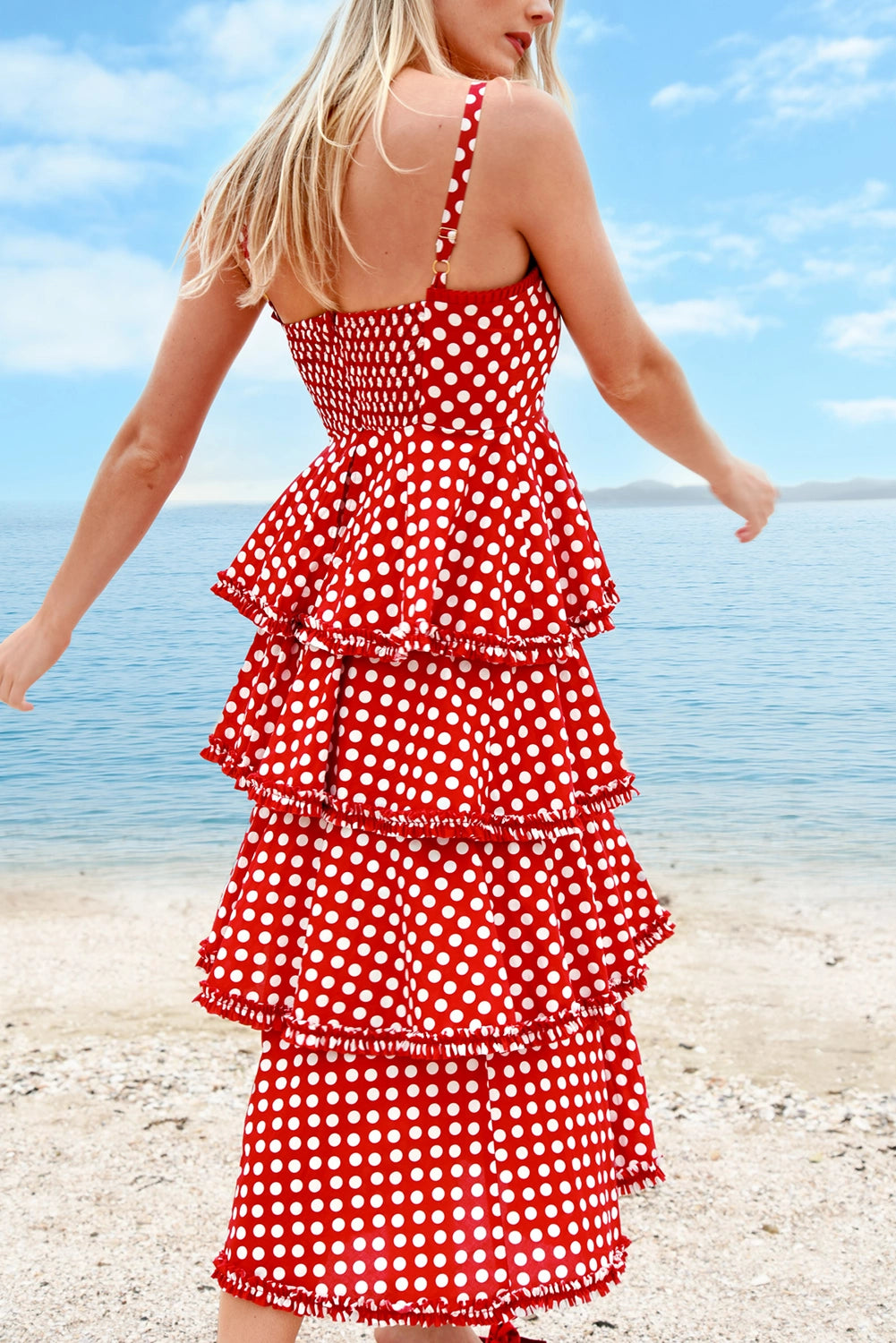 TRELISE COOPER | TIME TO FLOUNCE DRESS - RED/WHITE