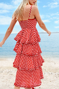 TRELISE COOPER | TIME TO FLOUNCE DRESS - RED/WHITE