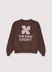 THE NEW SOCIETY | TNS LOGO WOMAN SWEATSHIRT - ROAST