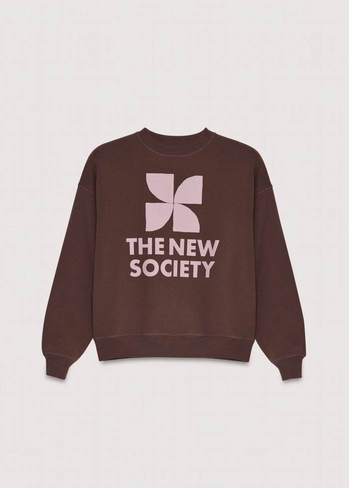 THE NEW SOCIETY | TNS LOGO WOMAN SWEATSHIRT - ROAST
