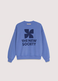 THE NEW SOCIETY | TNS LOGO WOMAN SWEATSHIRT - STARLIGHT BLUE