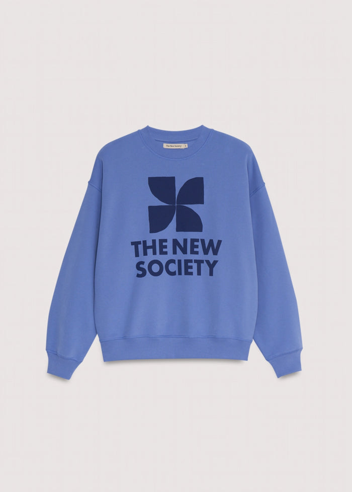 THE NEW SOCIETY | TNS LOGO WOMAN SWEATSHIRT - STARLIGHT BLUE