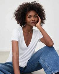 Splendid | Kate V-Neck Tee - White