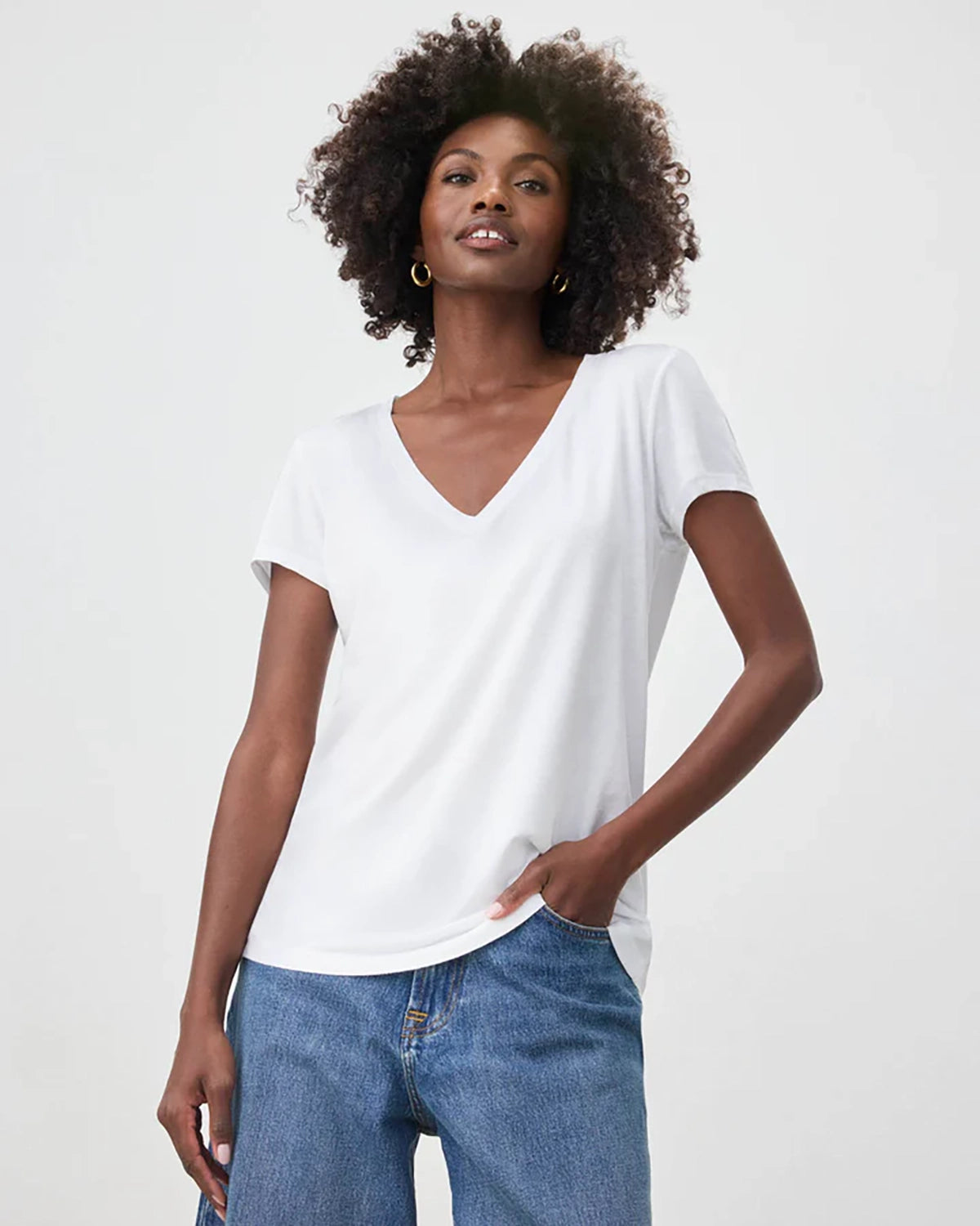 Splendid | Kate V-Neck Tee - White