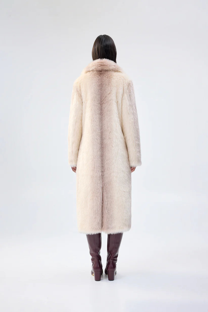 Unreal Fur | White Plains Coat - Ombre Cream