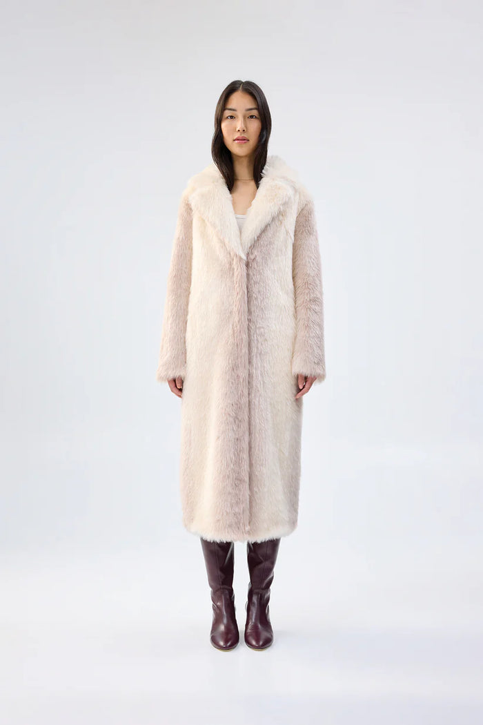 Unreal Fur | White Plains Coat - Ombre Cream