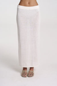SUMMI SUMMI | KNIT MAXI SKIRT - WHITE