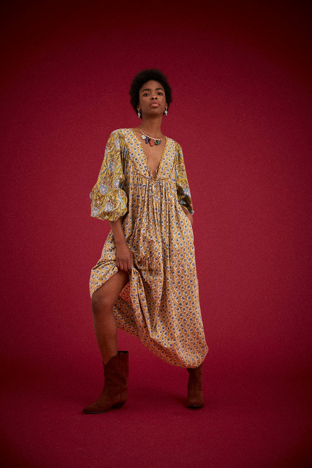 Kinga Csilla | Zoya Block Print Marrakech Dress