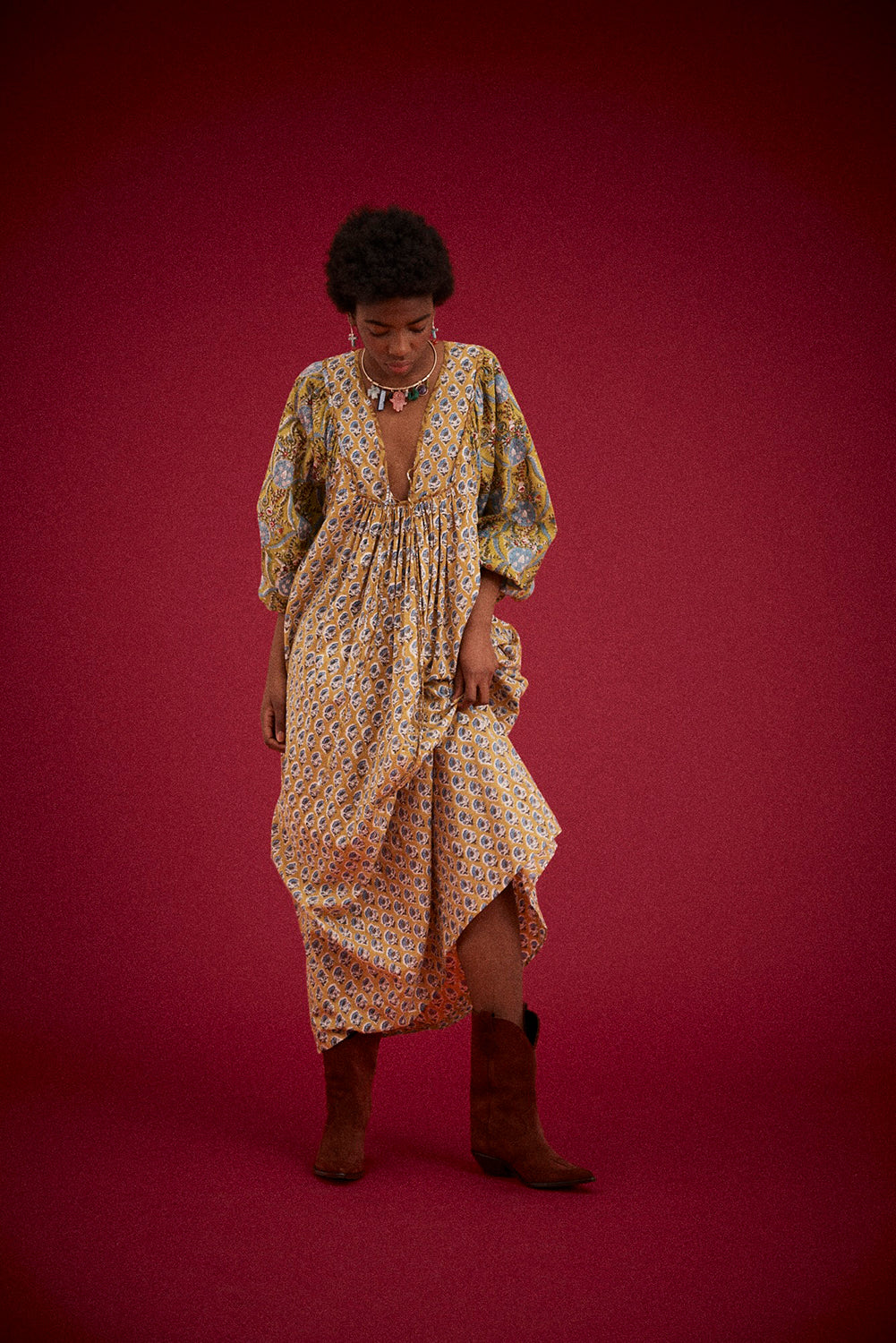 Kinga Csilla | Zoya Block Print Marrakech Dress