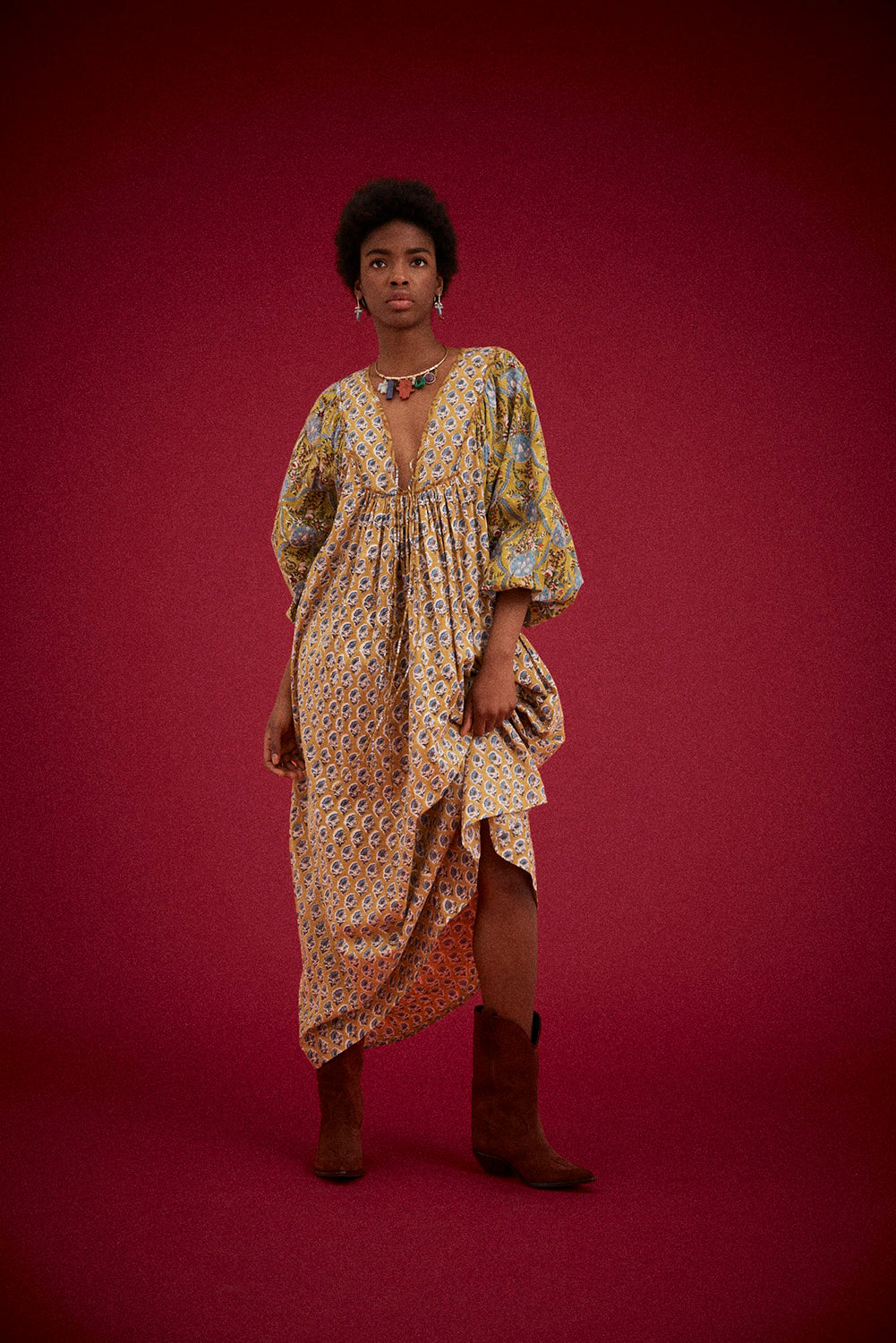 Kinga Csilla | Zoya Block Print Marrakech Dress