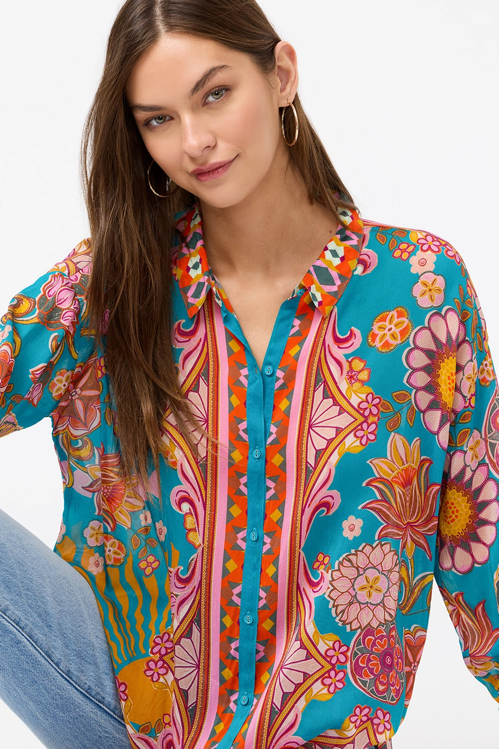JOHNNY WAS | THE AUDREY BUTTON UP SHIRT - ENDORA C10125-E