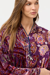 JOHNNY WAS | THE SLIM AUDREY COLLARED SHIRT - DOMITILA BURNOUT C17625-O