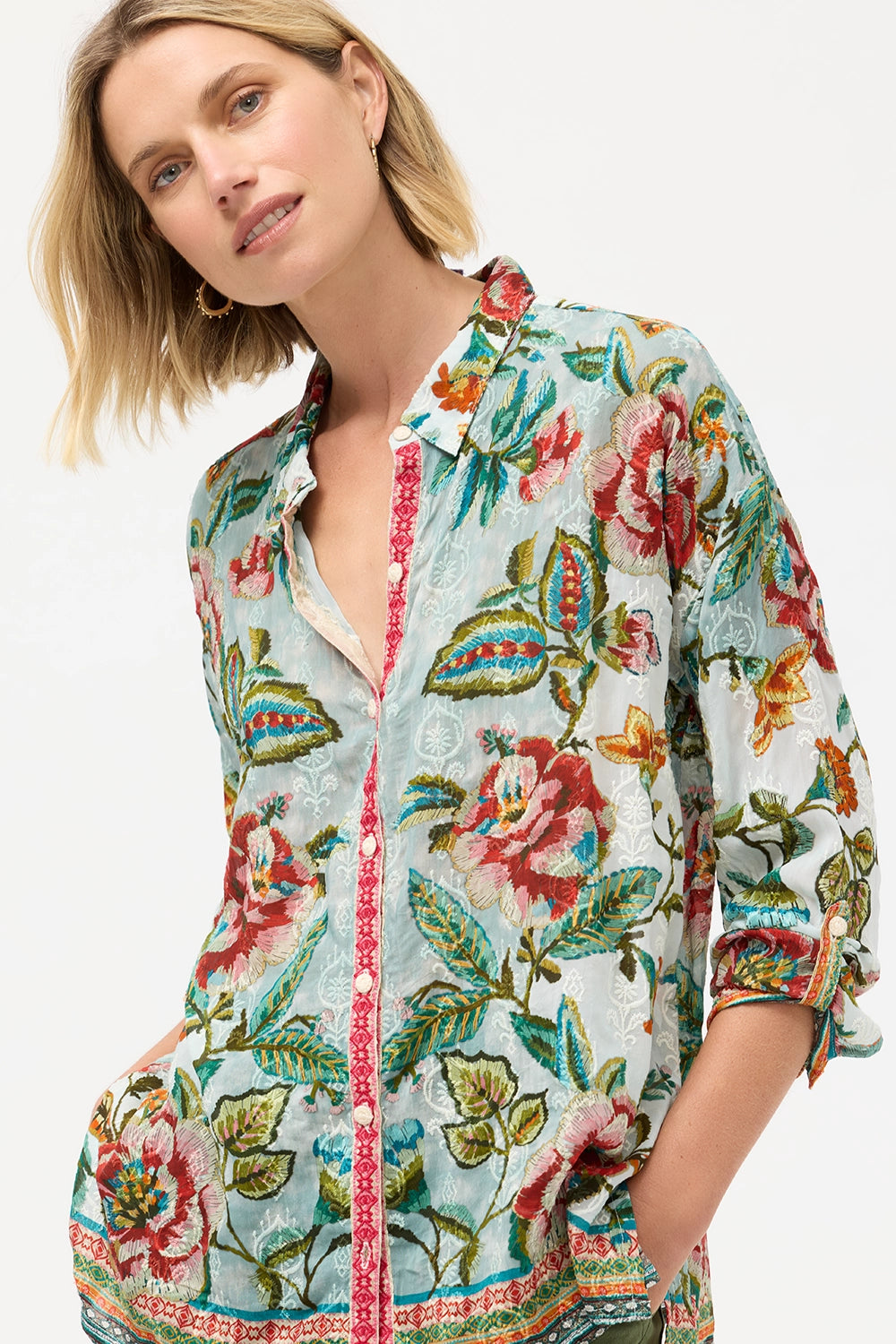 JOHNNY WAS | THE AUDREY BUTTON UP SHIRT - GILLIAN