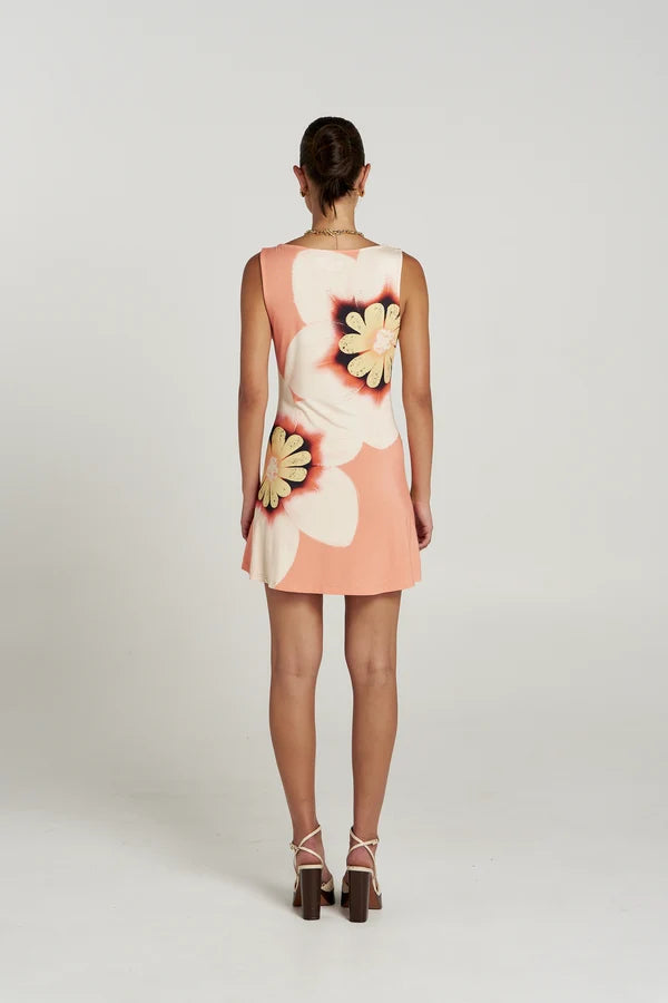 Summi Summi | Boatneck Mesh Mini Dress - Harlequin