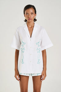 SUMMI SUMMI | COLLARED SS SHIRT - I HEART U