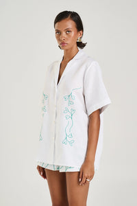 SUMMI SUMMI | COLLARED SS SHIRT - I HEART U