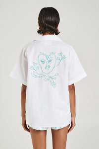 SUMMI SUMMI | COLLARED SS SHIRT - I HEART U