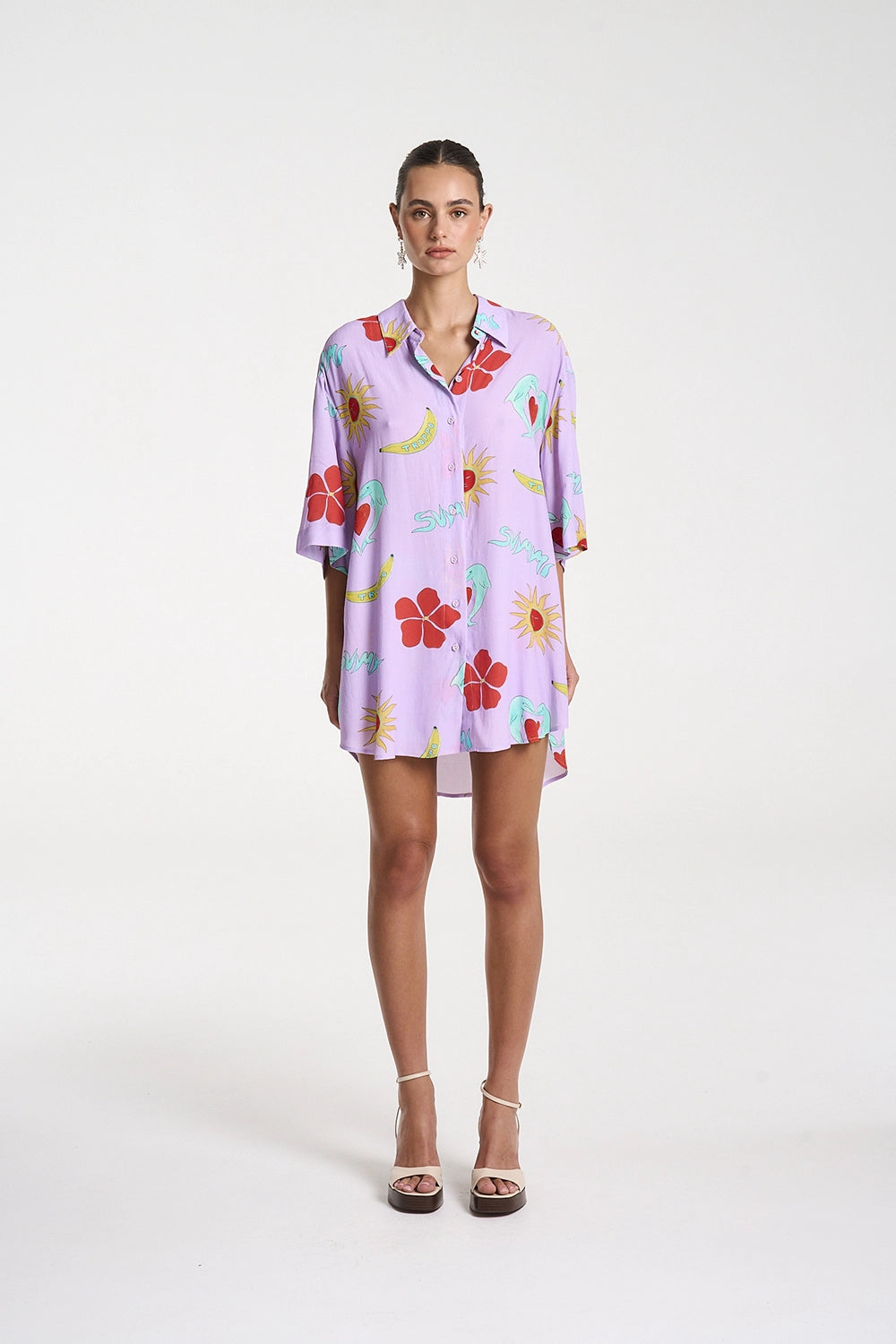SUMMI SUMMI | BIG SHIRT - LILAC TROPPO