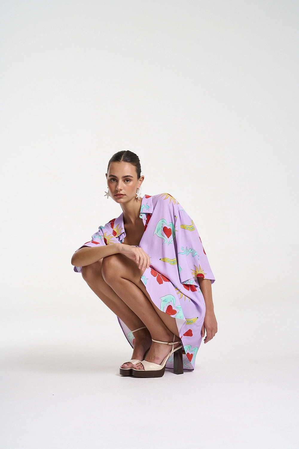 SUMMI SUMMI | BIG SHIRT - LILAC TROPPO