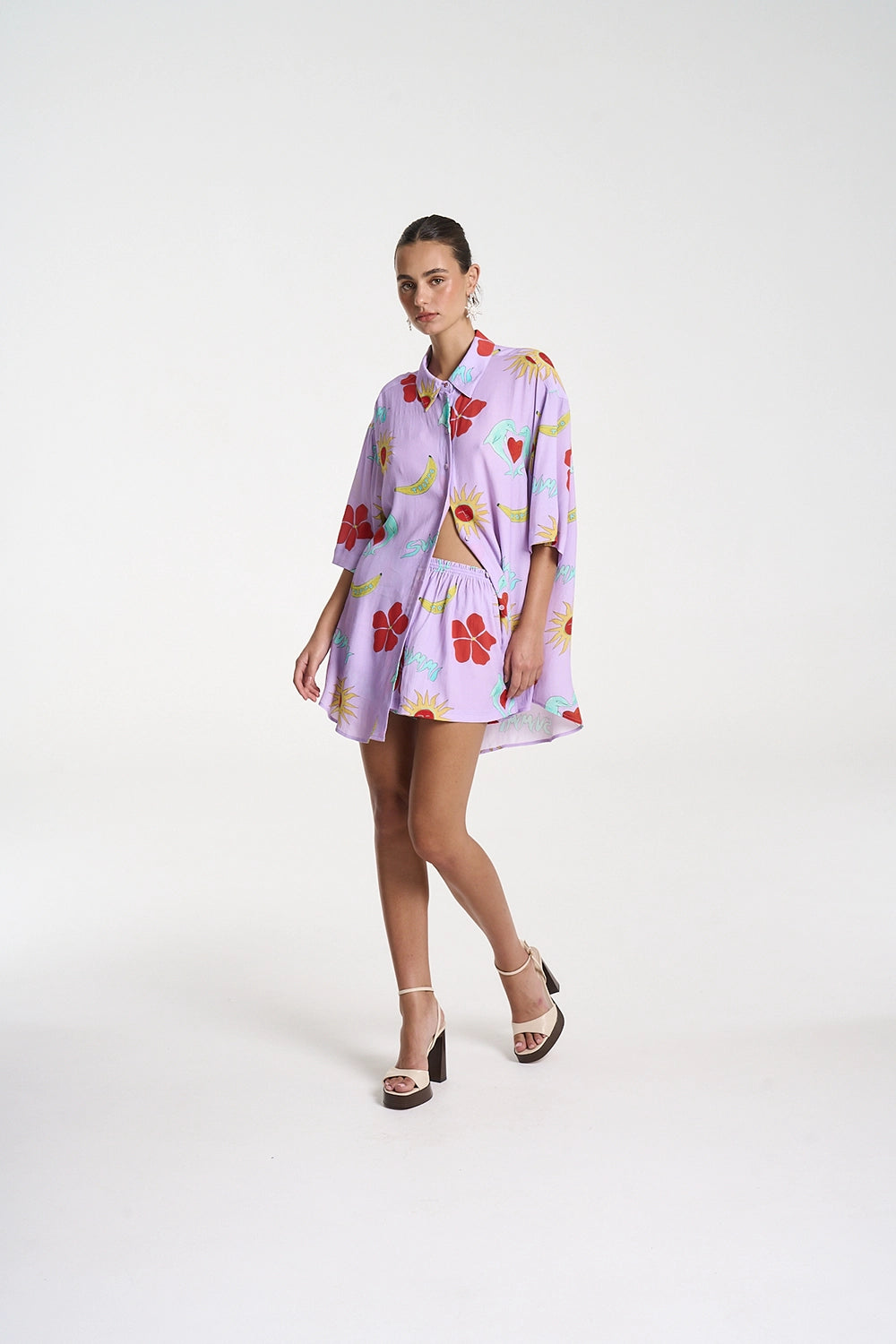 SUMMI SUMMI | BIG SHIRT - LILAC TROPPO