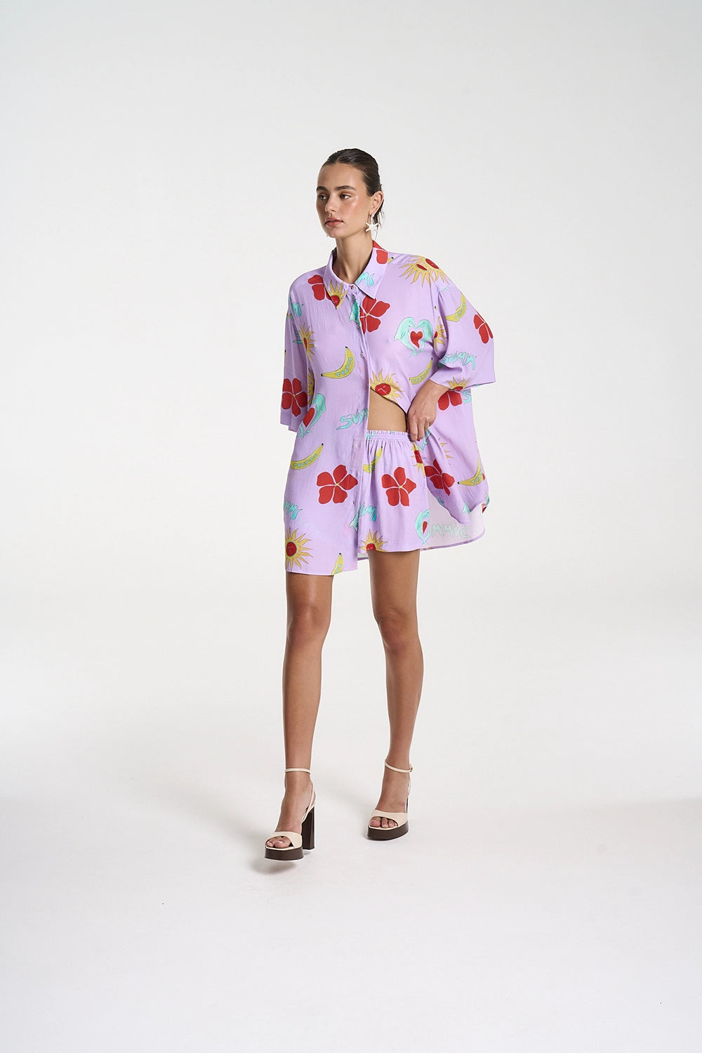 SUMMI SUMMI | BIG SHIRT - LILAC TROPPO