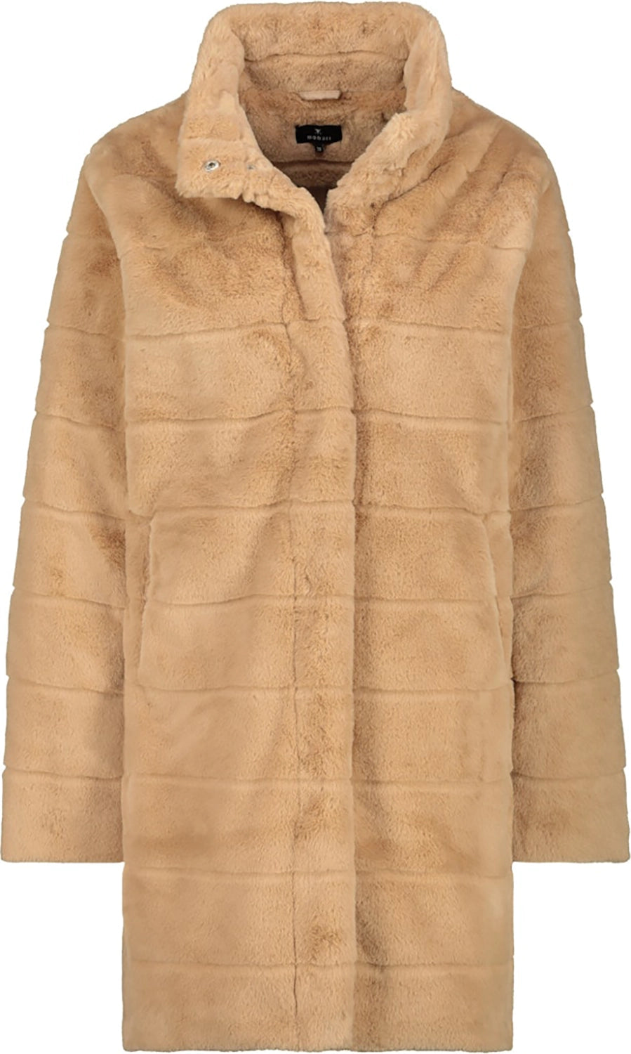 MONARI | FAKE FUR COAT WITH STRIPES - COGNAC 809690