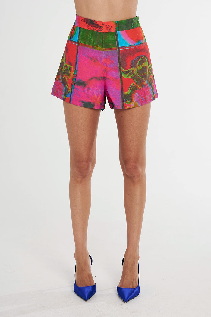 SUMMI SUMMI | LINEN SHORTS - NEON UNTAMED