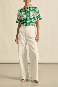 ZOE KRATZMANN | PIXEL TOP | PARROT SCARF