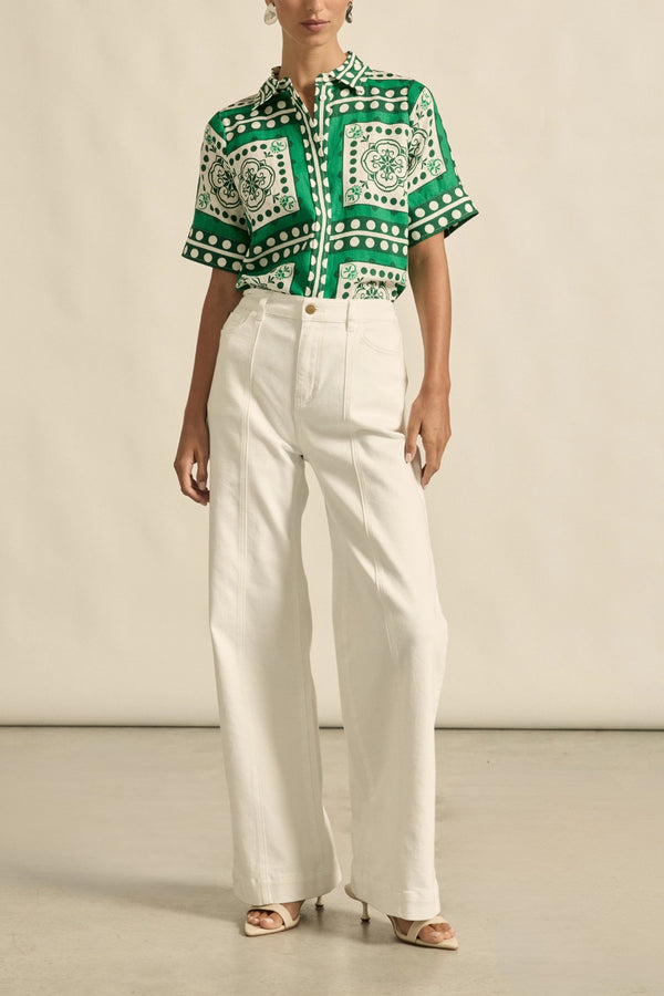 ZOE KRATZMANN | PIXEL TOP | PARROT SCARF