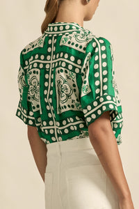 ZOE KRATZMANN | PIXEL TOP | PARROT SCARF