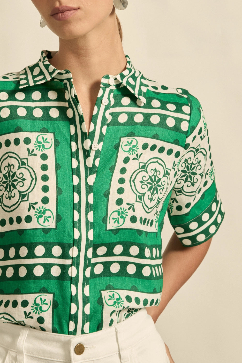 ZOE KRATZMANN | PIXEL TOP | PARROT SCARF