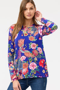 JOHNNY WAS | THE JANIE FAVORITE L/S CREW NECK FITTED - VICTORIA R16225-O