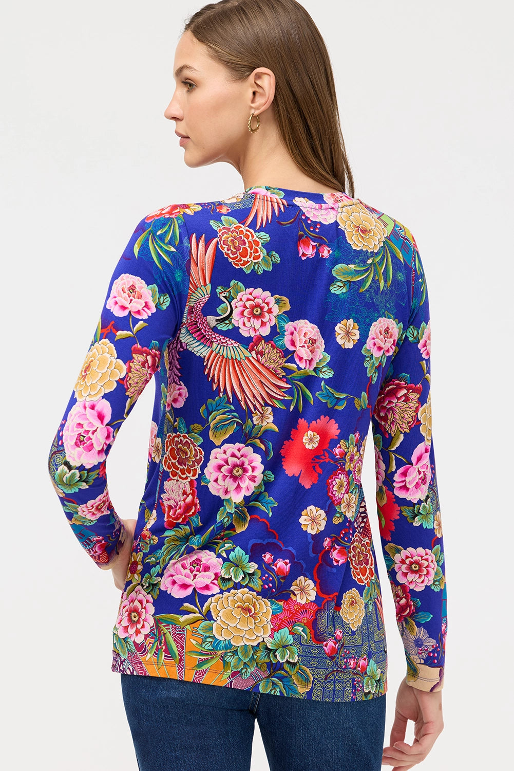 JOHNNY WAS | THE JANIE FAVORITE L/S CREW NECK FITTED - VICTORIA R16225-O