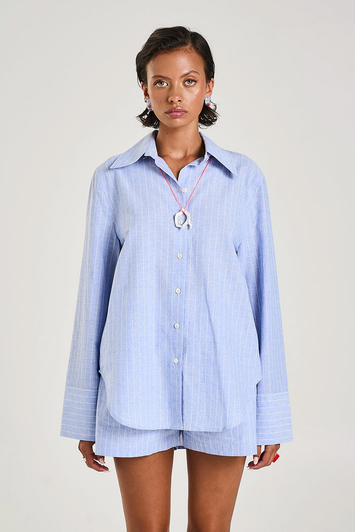 SUMMI SUMMI | CUFF SHIRT - SEA STRIPE