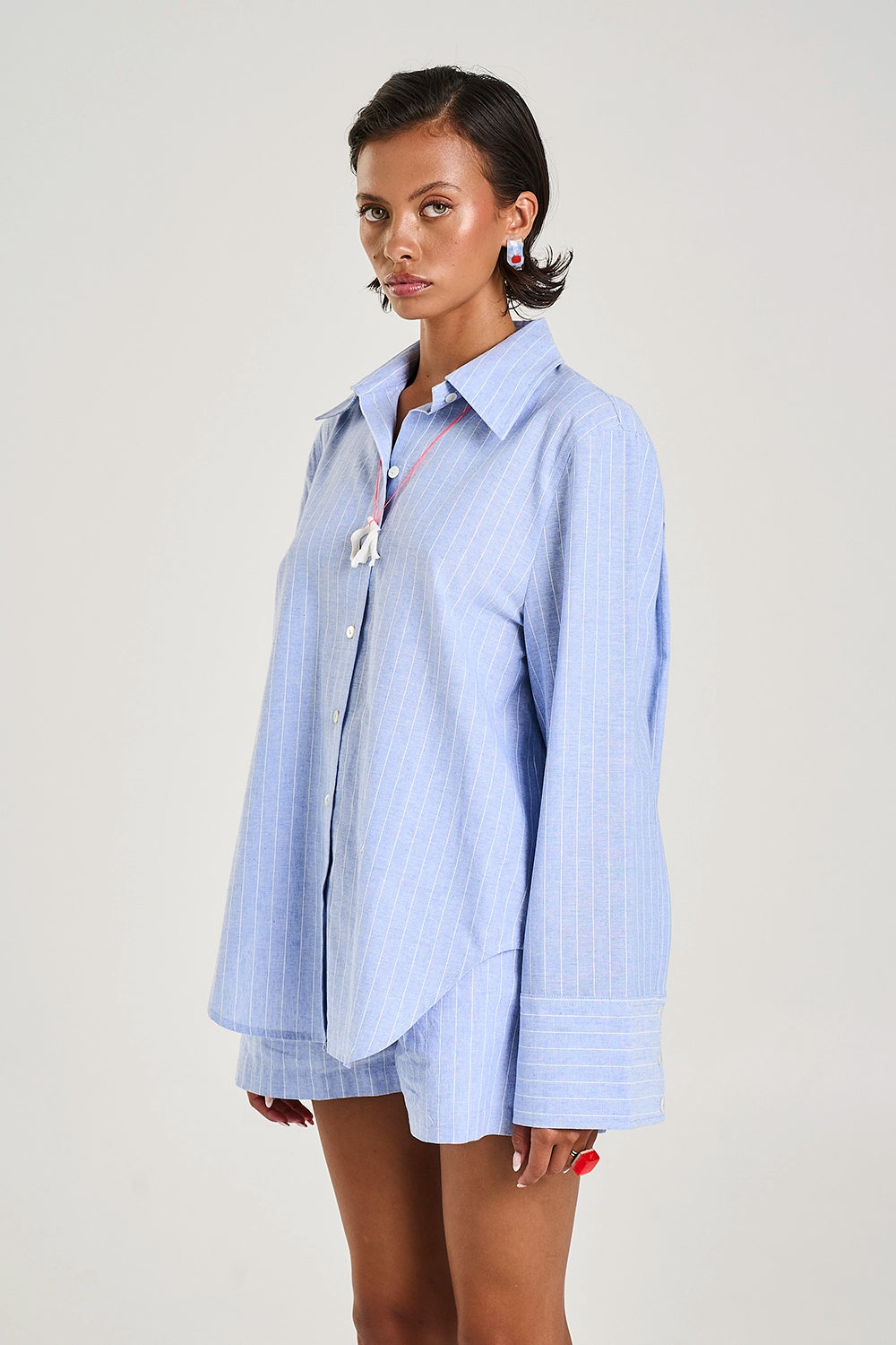 SUMMI SUMMI | CUFF SHIRT - SEA STRIPE