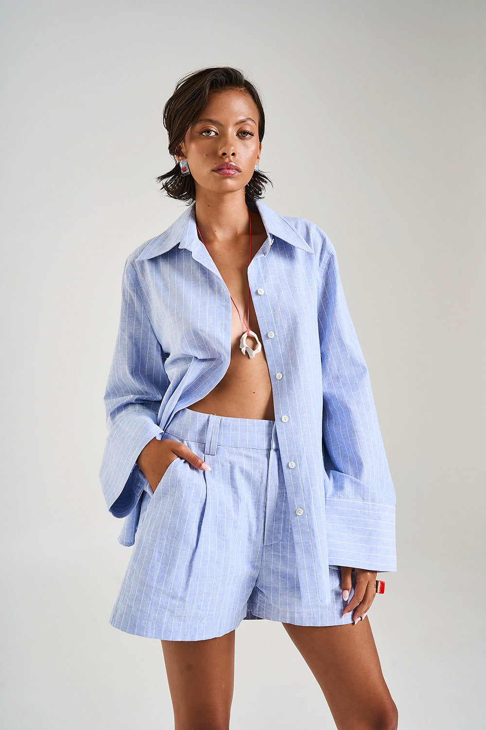 SUMMI SUMMI | CUFF SHIRT - SEA STRIPE