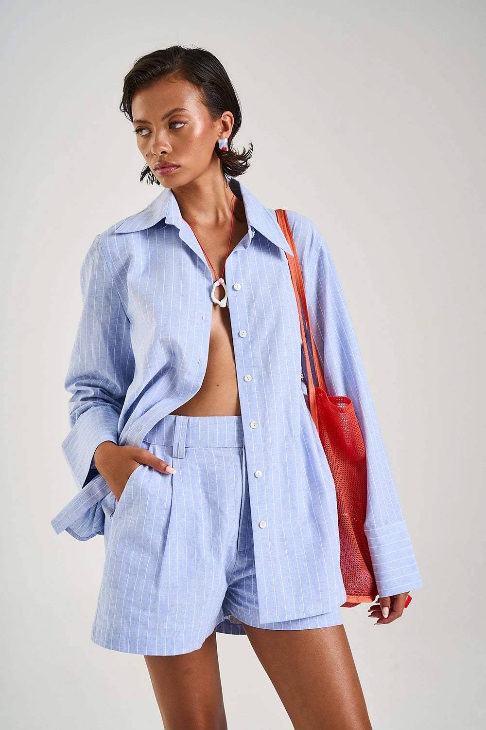 SUMMI SUMMI | CUFF SHIRT - SEA STRIPE