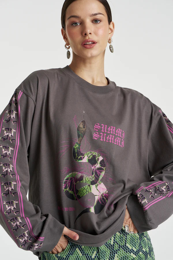 SUMMI SUMMI | EDEN LS TEE - SHADOW