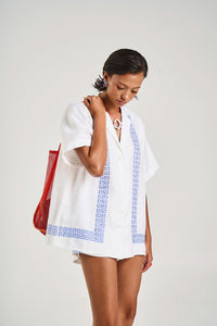 SUMMI SUMMI | COLLARED SS SHIRT - SOL SCRIPT