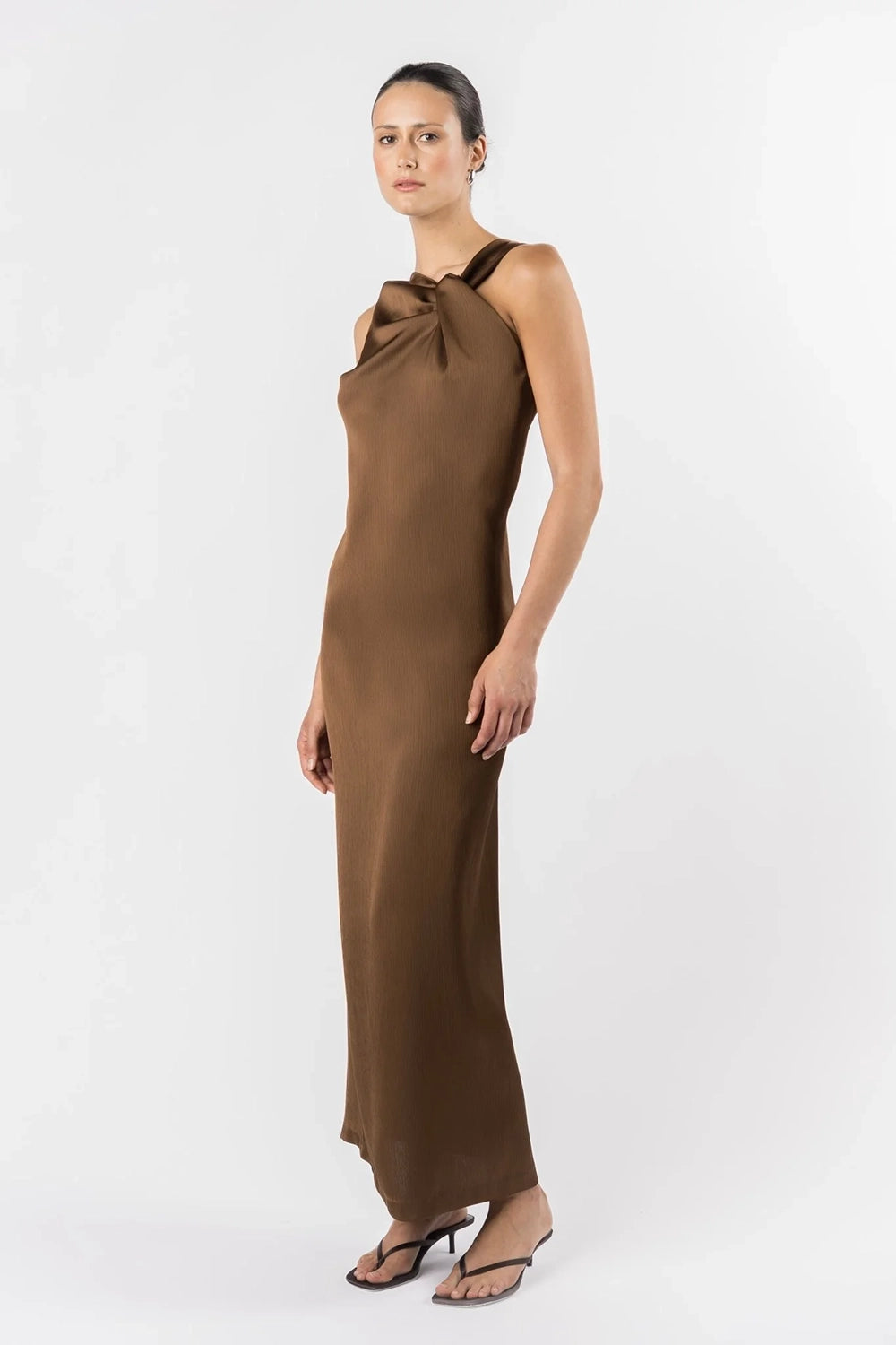 One Fell Swoop | Sora Knot Maxi - Kobicha Satin