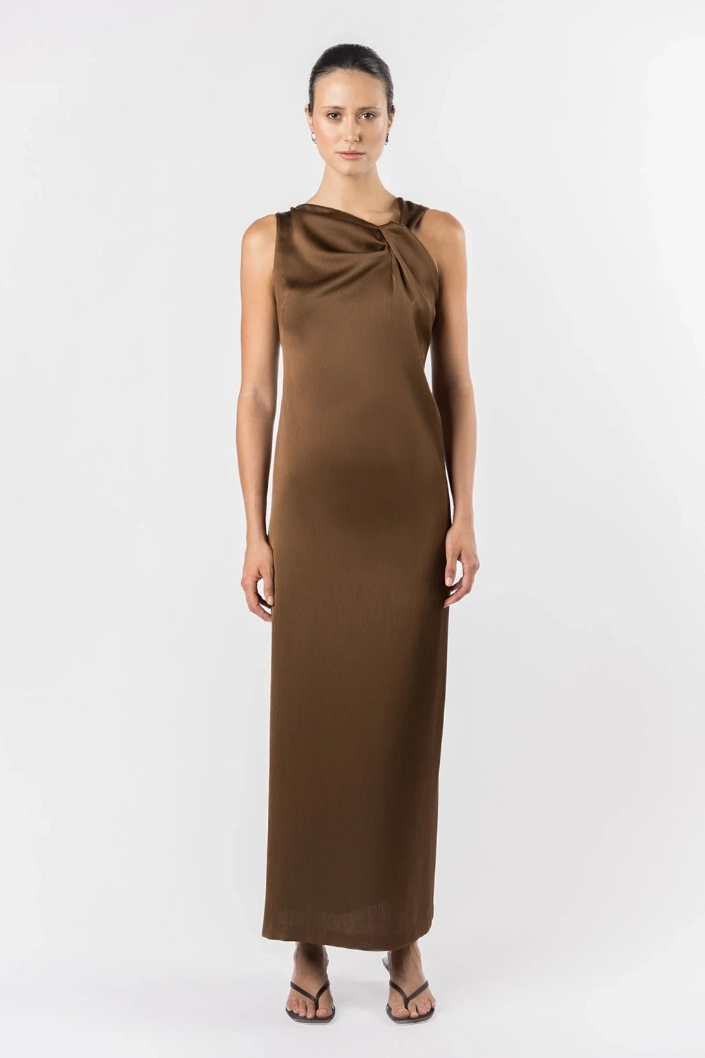 One Fell Swoop | Sora Knot Maxi - Kobicha Satin