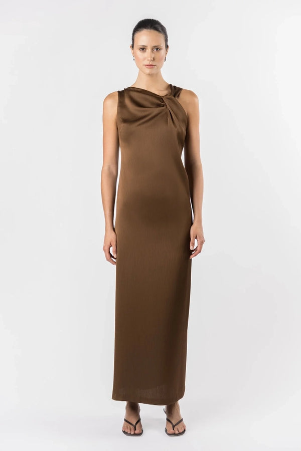 One Fell Swoop | Sora Knot Maxi - Kobicha Satin