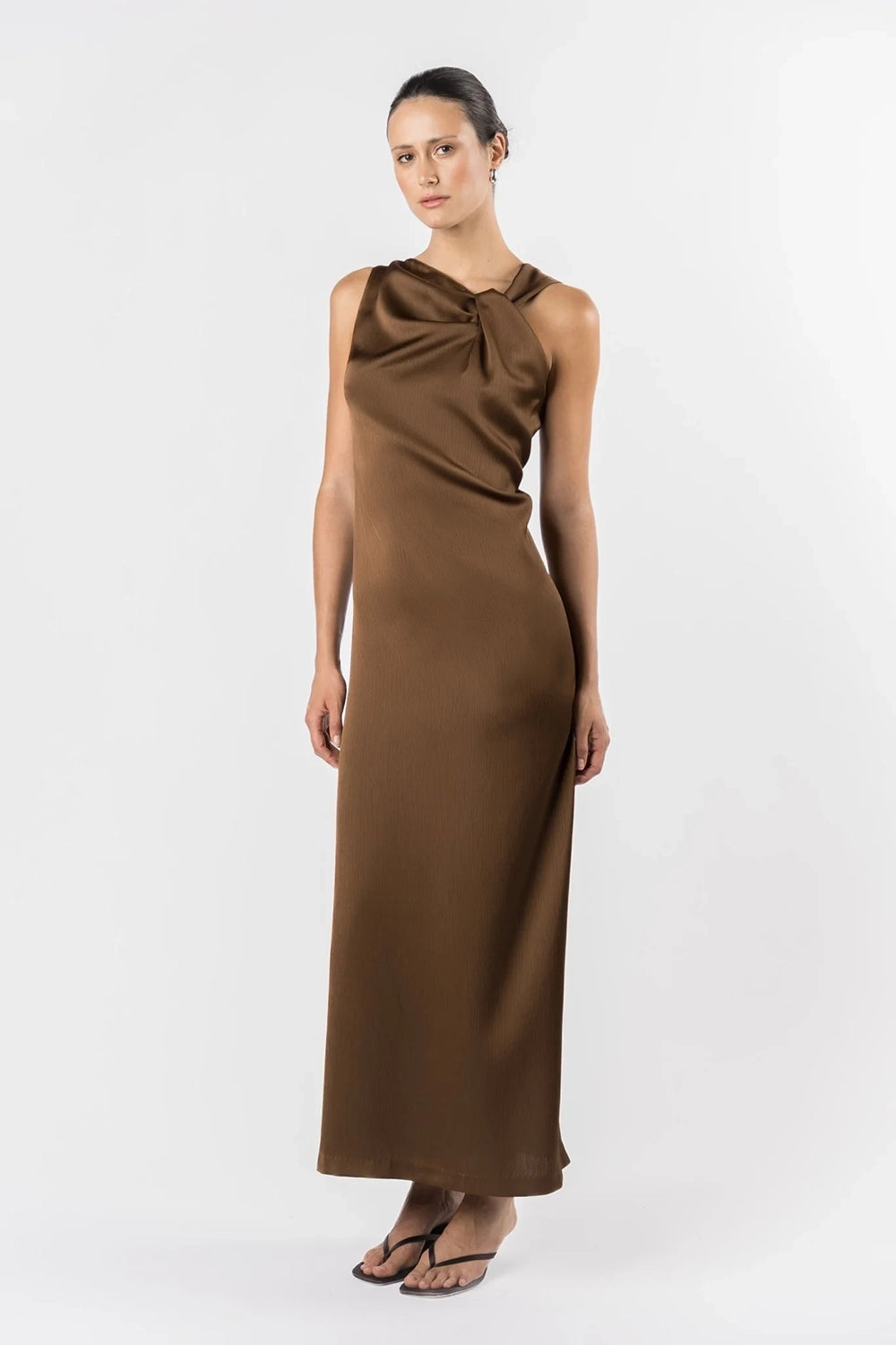 One Fell Swoop | Sora Knot Maxi - Kobicha Satin